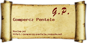 Gompercz Pentele névjegykártya